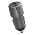 Energea Alu Drive D60 2xUSB-C autós szivargyújtó töltő, (PD-PPS) 66W, szürke