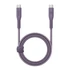 Energea kabel Flow USB-C / USB-C szövet gyorstöltő- és adatkábel, 1.5m, 240W, 5A, lila