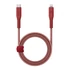 Energea Flow C94 USB-C / Lightning MFI szövet gyorstöltő- és adatkábel, 1.5m, 60W, 3A, piros
