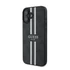 Guess 4G Printed Stripes MagSafe Apple iPhone 16 Plus hátlap tok, fekete/barna GUHMP16MP4RPSK