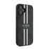 Guess 4G Printed Stripes MagSafe Apple iPhone 16 Plus hátlap tok, fekete/barna GUHMP16MP4RPSK