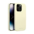 Roar Apple iPhone 16 Pro prémium szilikon tok velúr béléssel, világossárga