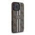 Guess 4G Printed Stripes MagSafe Apple iPhone 16 Pro Max hátlap tok, barna GUHMP16XP4RPSW