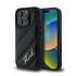 Karl Lagerfeld Quilted Signature Apple iPhone 16 Pro Max hátlap tok, fekete KLHCP16XPQDSMGK