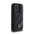 Karl Lagerfeld Quilted Signature Apple iPhone 16 Pro Max hátlap tok, fekete KLHCP16XPQDSMGK