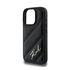 Karl Lagerfeld Quilted Signature Apple iPhone 16 Pro Max hátlap tok, fekete KLHCP16XPQDSMGK